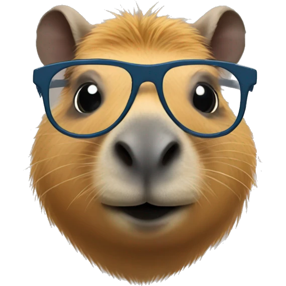 Capybara with glasses emoji
