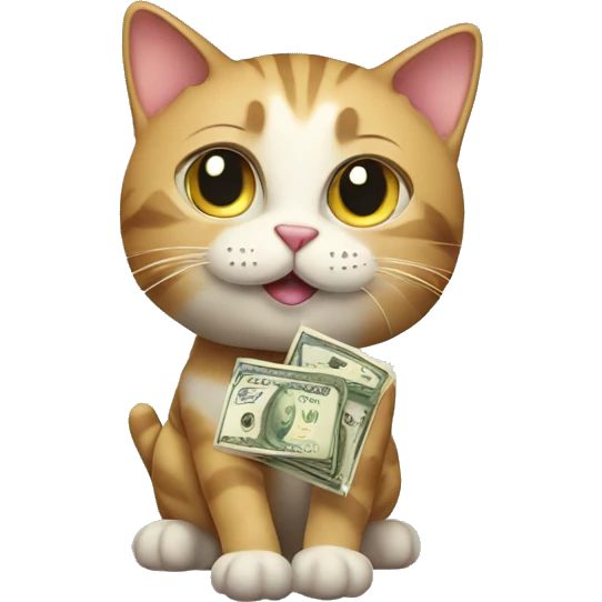 cat with money emoji