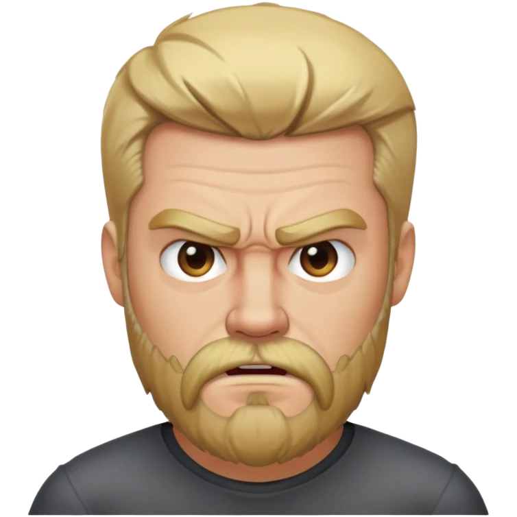 angry man with blonde hair and beard emoji