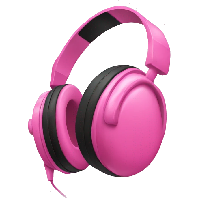 Pink headphones emoji