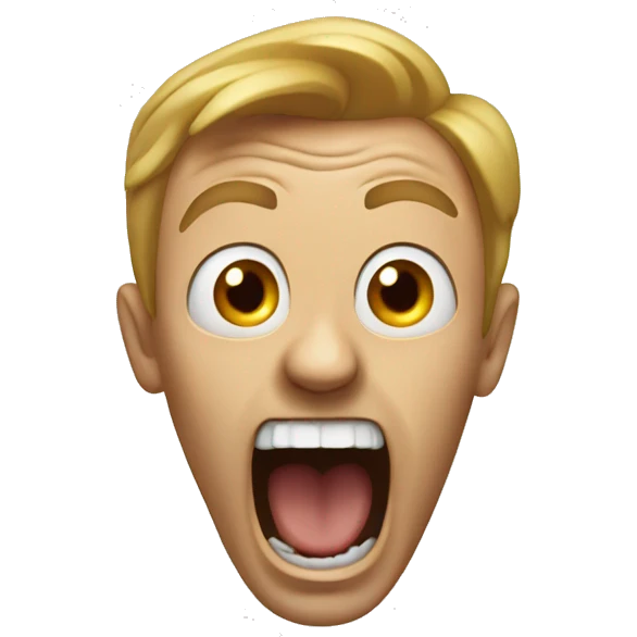 Screaming man emoji