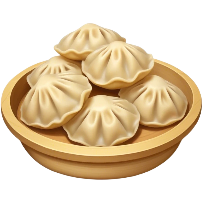 a handful buuz Mongolian dumplings emoji