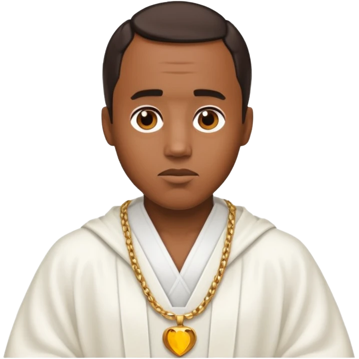 Diddy with a white robe on  emoji