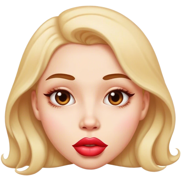 very big lips girl emoji