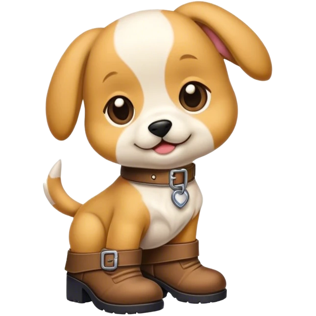 Puppie wearing boots emoji