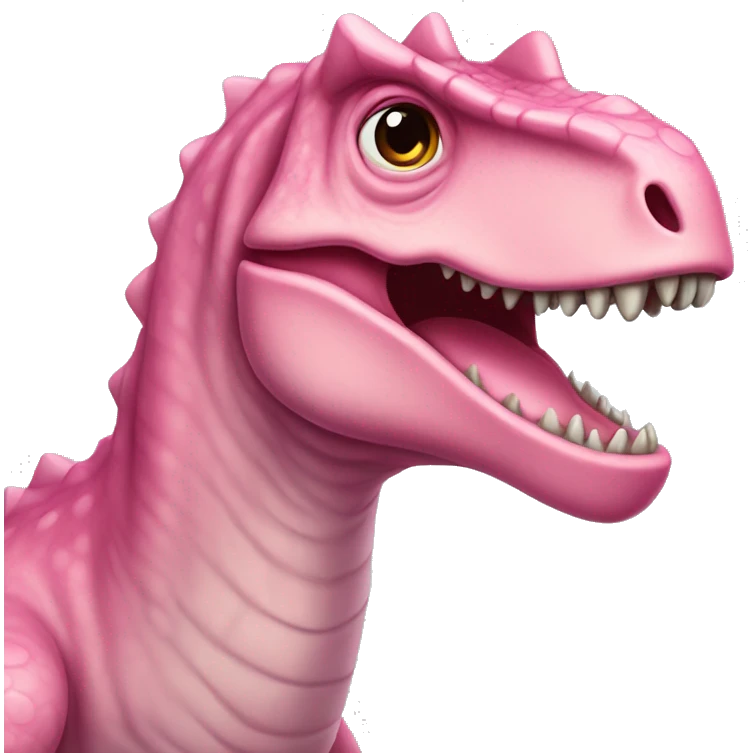 Un dinosaurio rosa emoji
