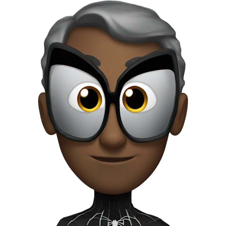 Black spider man emoji