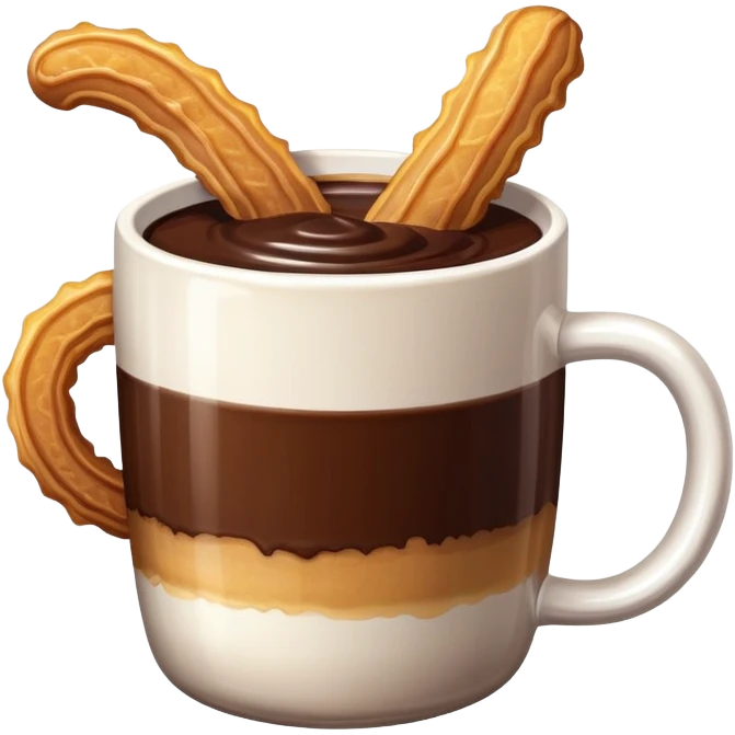Churros con chocolate emoji