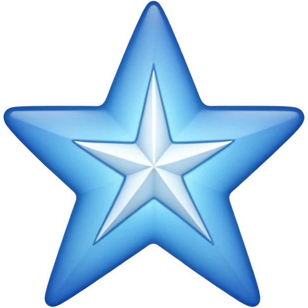White tick in blue star  emoji