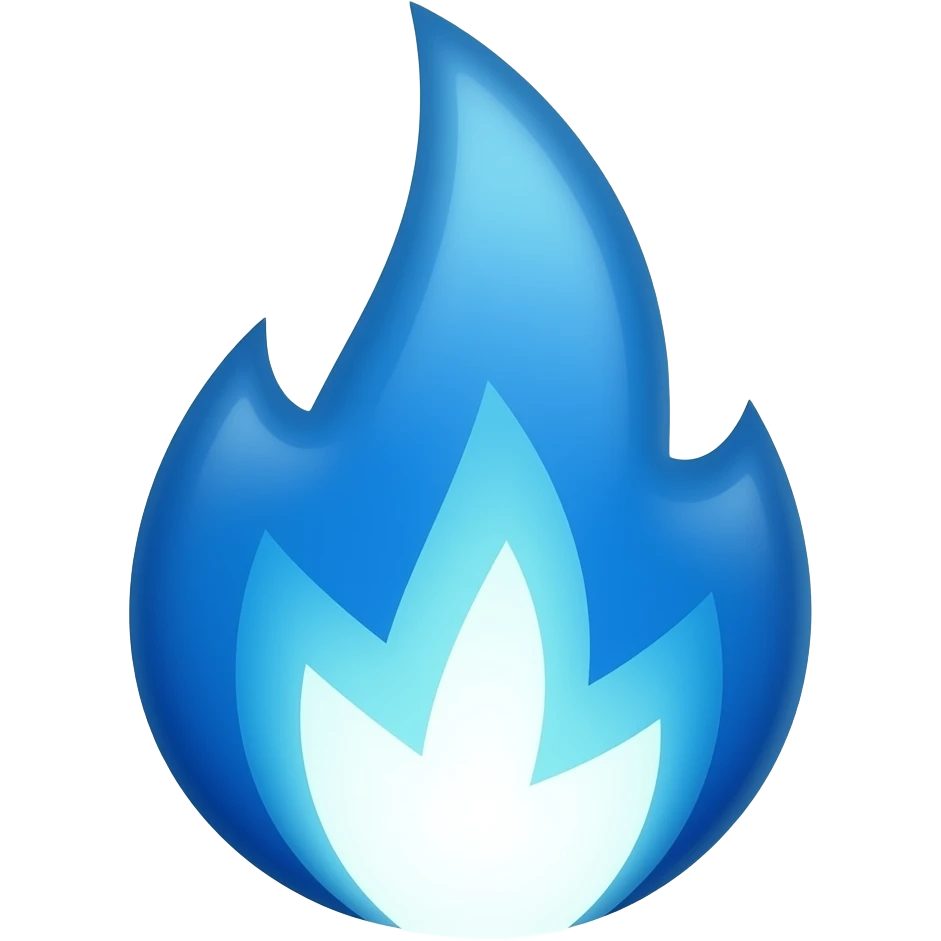 Blue fire emoji oppo emoji