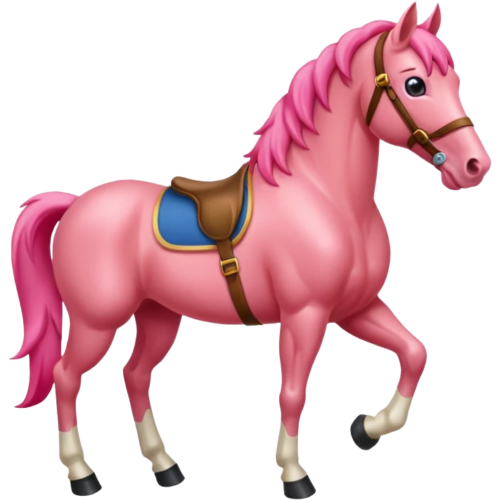 Redpink horse emoji