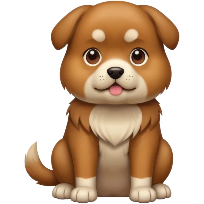 Dog going to the bathroom emoji