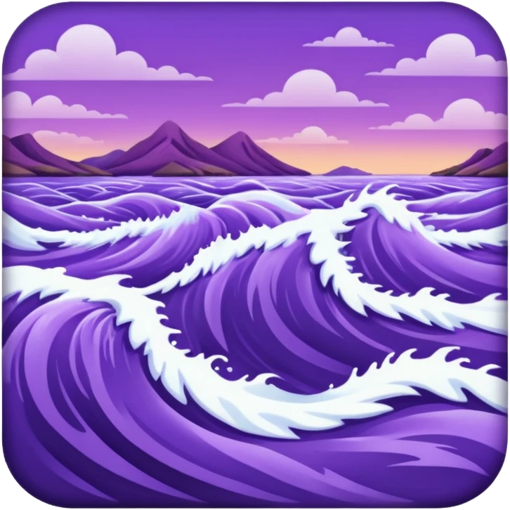 A choppy purple river emoji