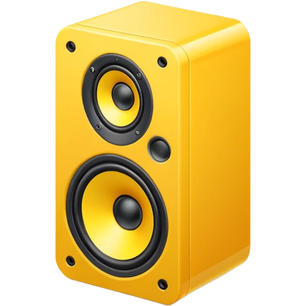 mac os icon yellow audio speaker isometric emoji