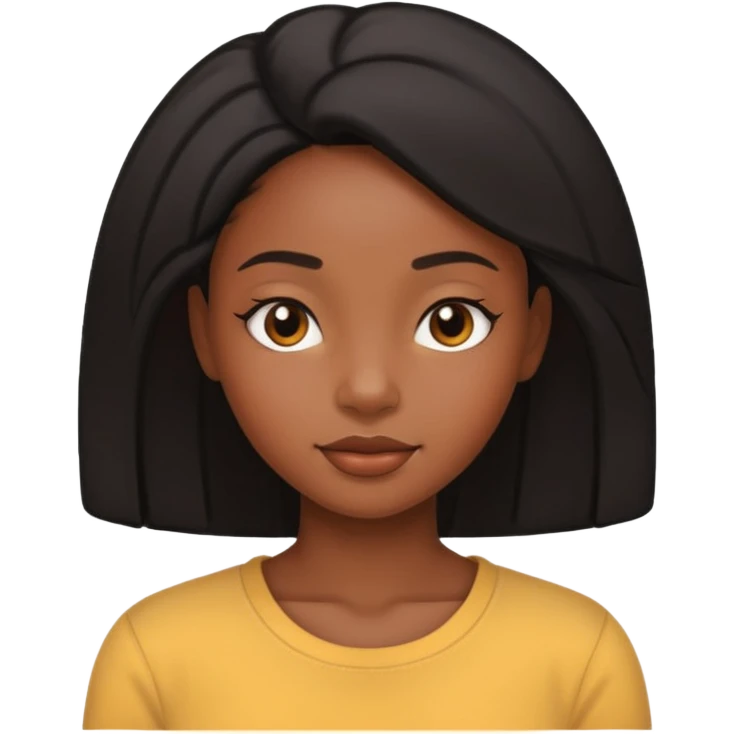black girl relaxing emoji
