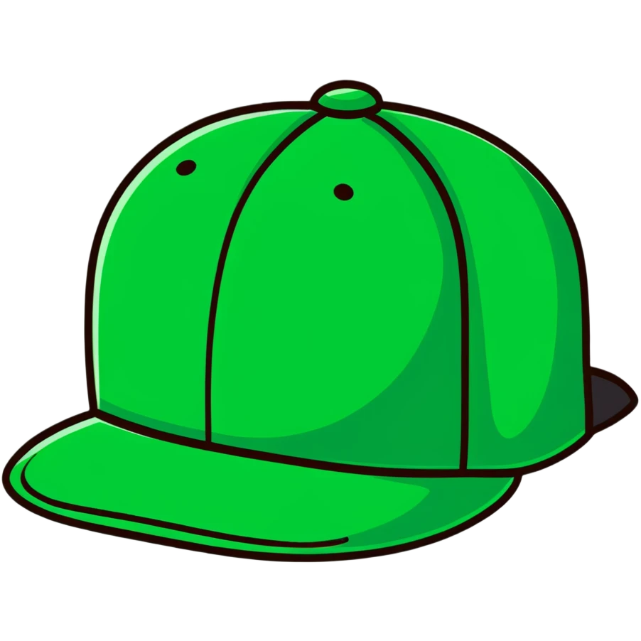 green baseball cap emoji