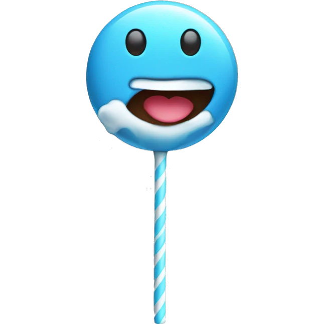 cute blue lollypop  emoji