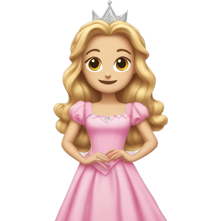 Glinda from the wizard of oz in a pink dress emoji