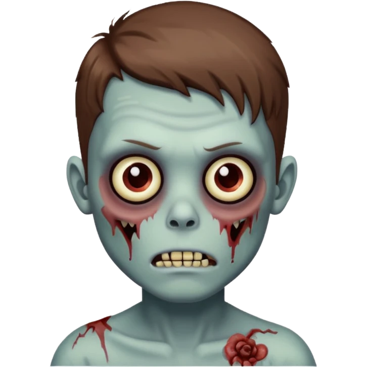 brown hair zombie boy emoji