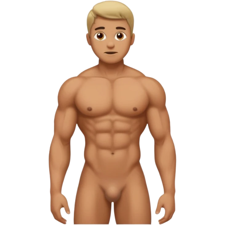 Naked man with penis emoji