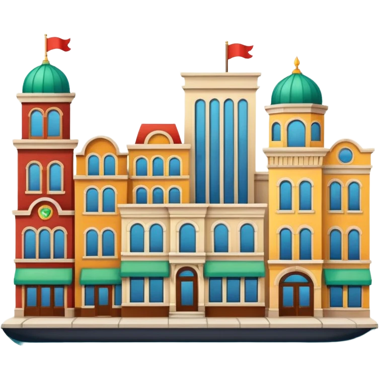 Hamtramck city emoji showing diverse community and iconic local building in iOS Apple style emoji