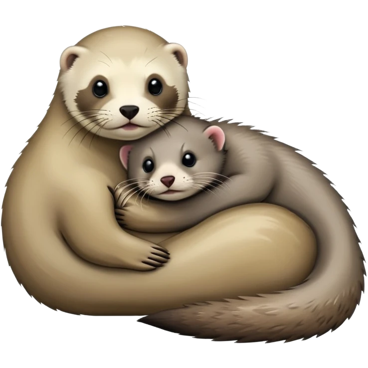 seal hugging ferret  emoji