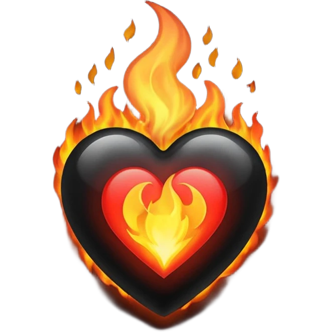 ❤️‍🔥same Balck fire heart emoji