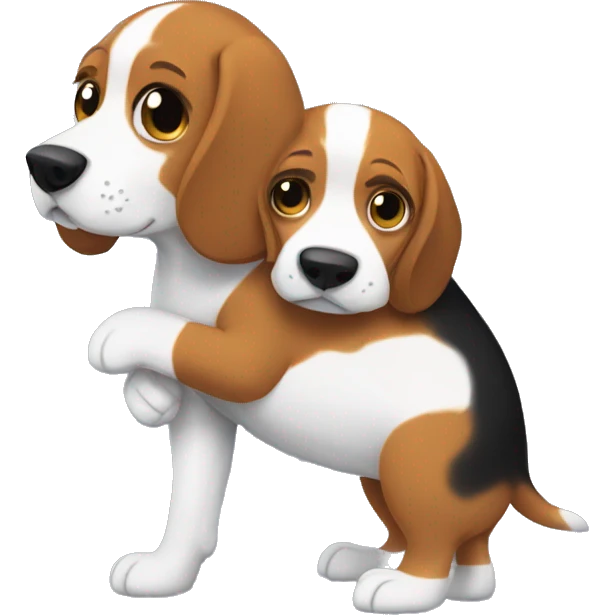 Beagle hug  emoji