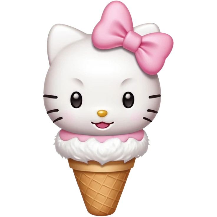 hello kitty and ice cream  emoji