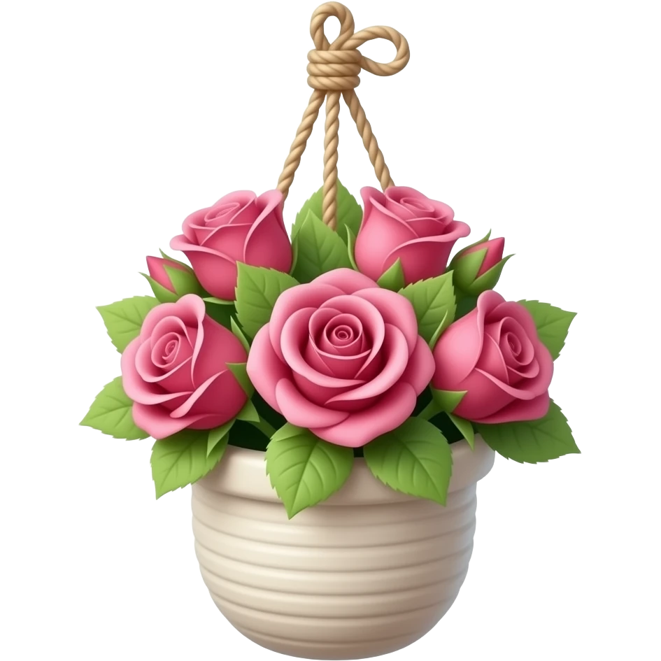 hanging flower pot emoji