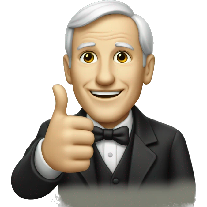 John Rockefeller shows thumbs up emoji