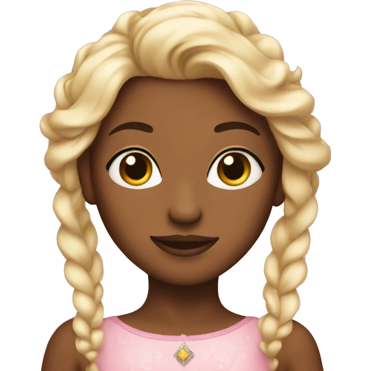Pink princess brown skin emoji