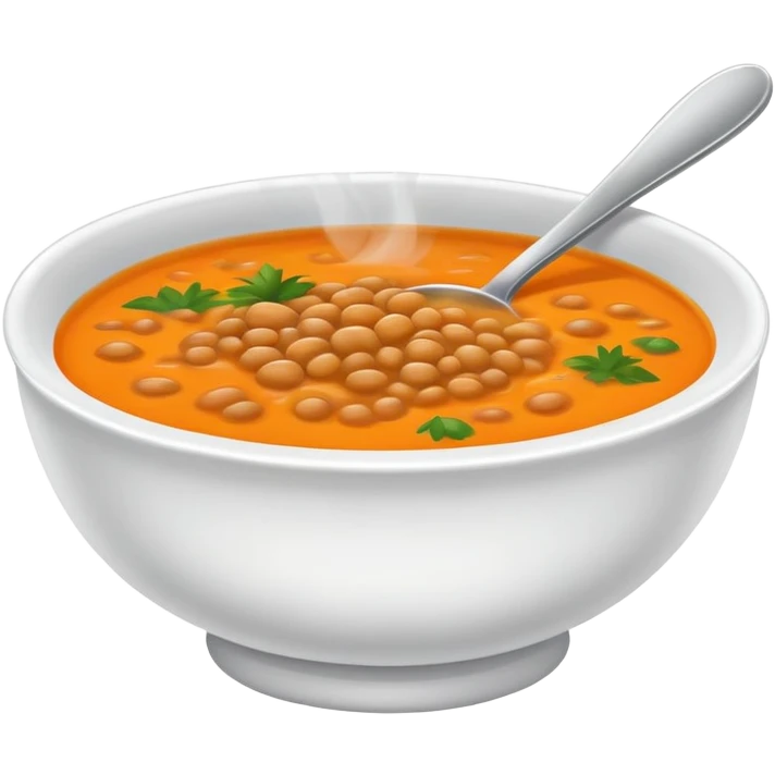 Bowl of lentil soup emoji
