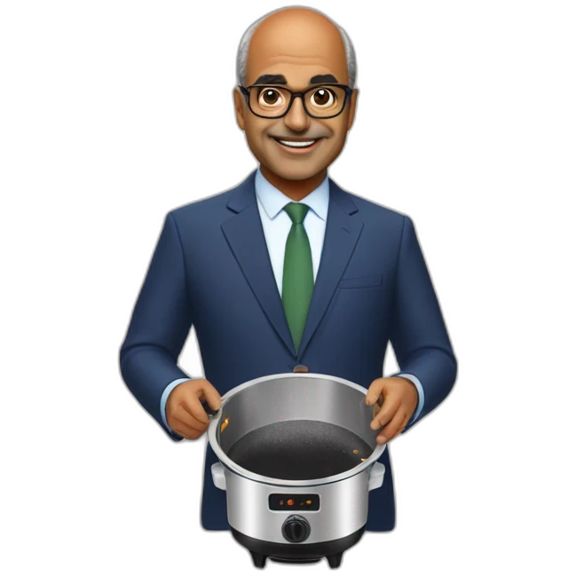 george alagiah with his Deep fat fryer emoji
