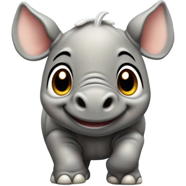 Excited baby rhino emoji
