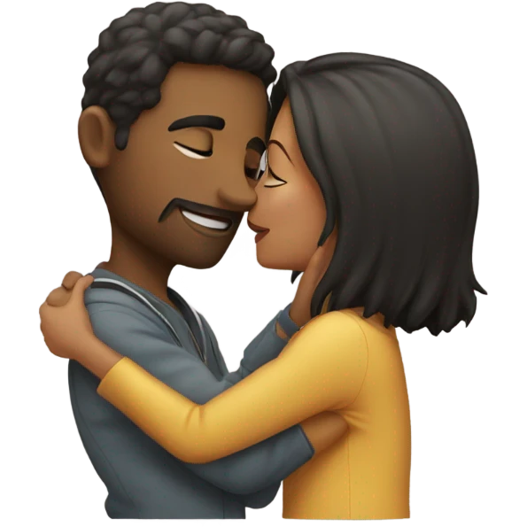 Guy and girl kissing  emoji