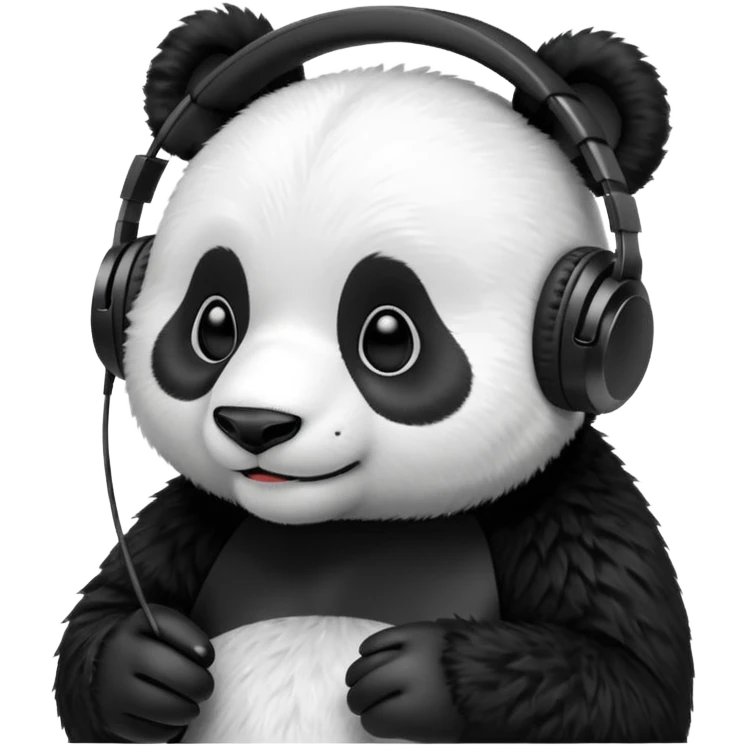 Panda with edphones emoji