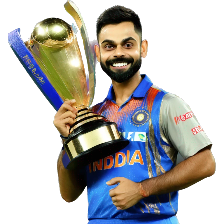 virat kohli with ipl trophy emoji