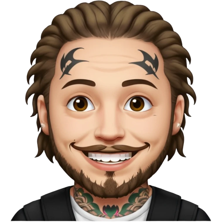 post malone absurdly amount of face tattoos emoji