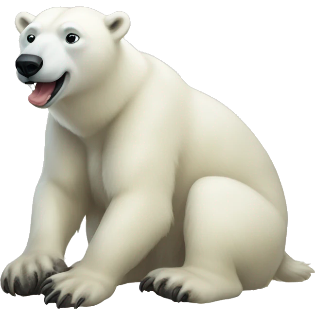 Polar bear licking goat feet emoji