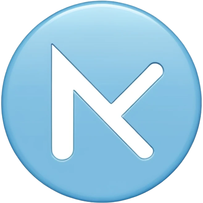 Draw a circle Sky blue and the verified  with a blank checkmark ☑️ emoji