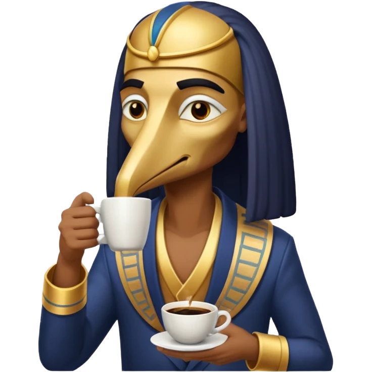 Thoth drink coffee emoji