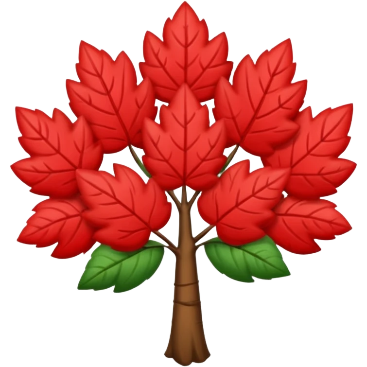 Un trébol de cinco hojas rojo emoji