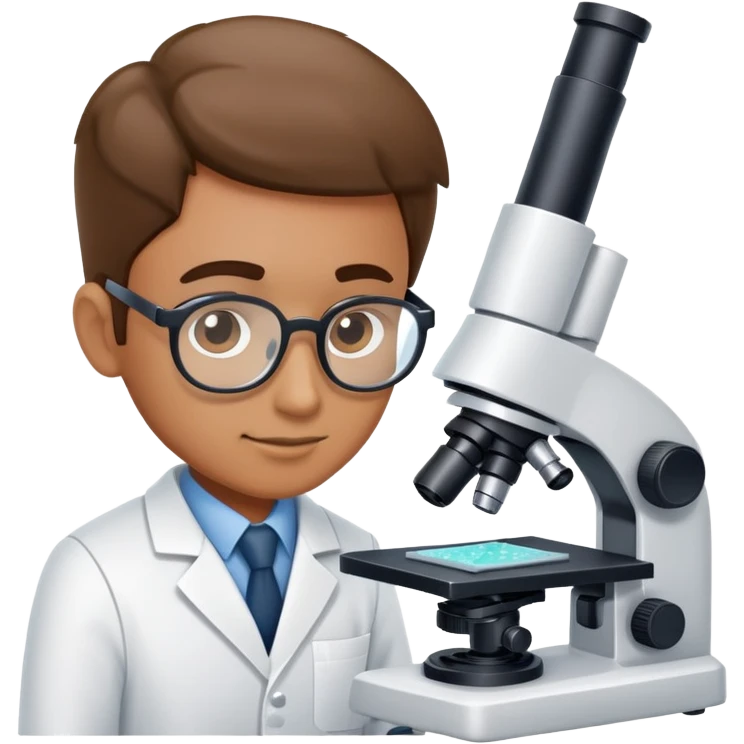 material scientist examining a sample with a microscope emoji