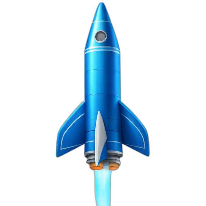 blue rocket emoji