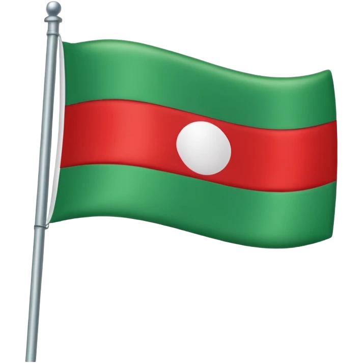 Flag header green middle white and bottom red emoji