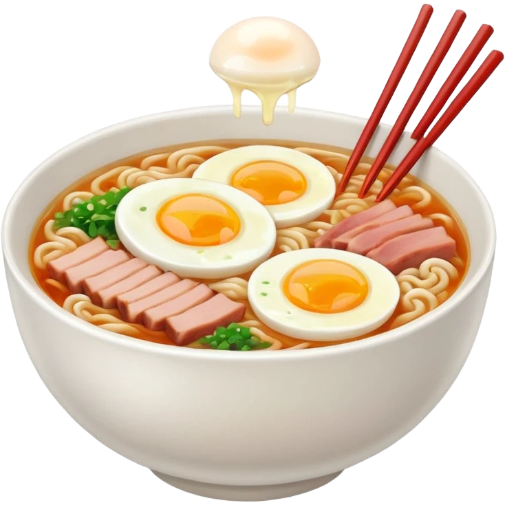 ramen bowl with one chopsticks emoji