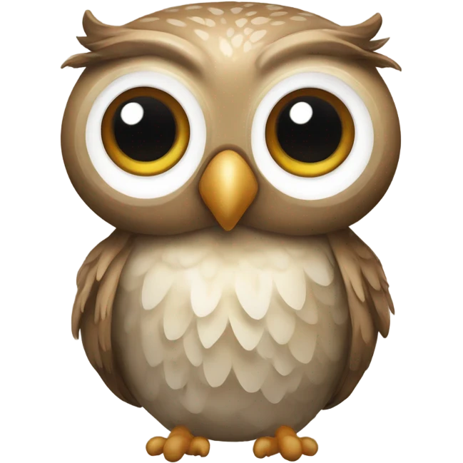 The surprised little owl emoji