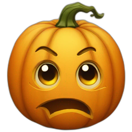 Pumpkin side eye emoji