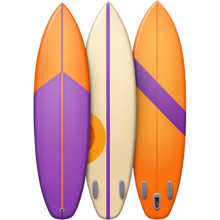 purple, orange, beige surfboard emoji